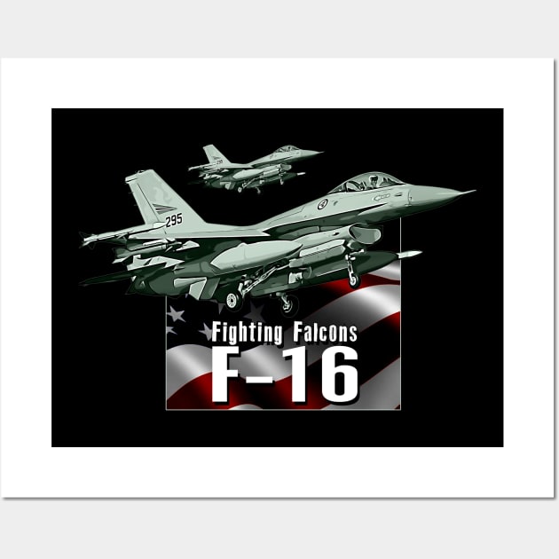 F-16 Fighter Jet Wall Art by aeroloversclothing
